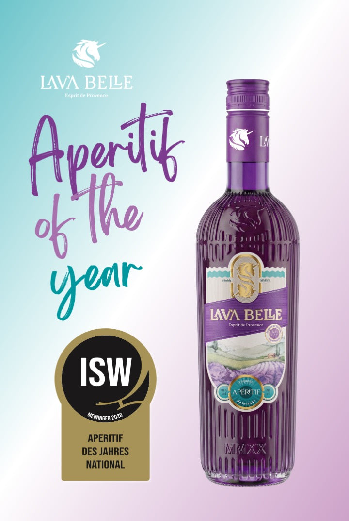 Lav'a Belle Apéritif mit dem ISW-Siegel „Aperitif des Jahres national 2026“ des Meininger Verlags